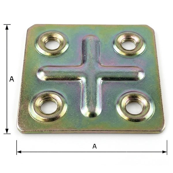 MINUTEX Piastre Giunzione 4 Fori in Acciaio Zincato in CONF.DA PZ4 - MINUTEX - Immagine 2